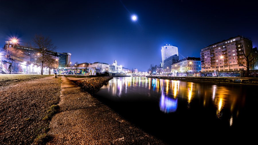 Night Danube Canal